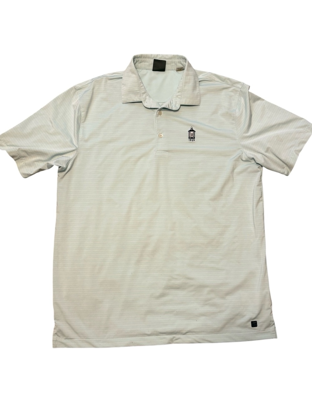 Greg Norman Collection Light Green Micro-Striped Golf Polo